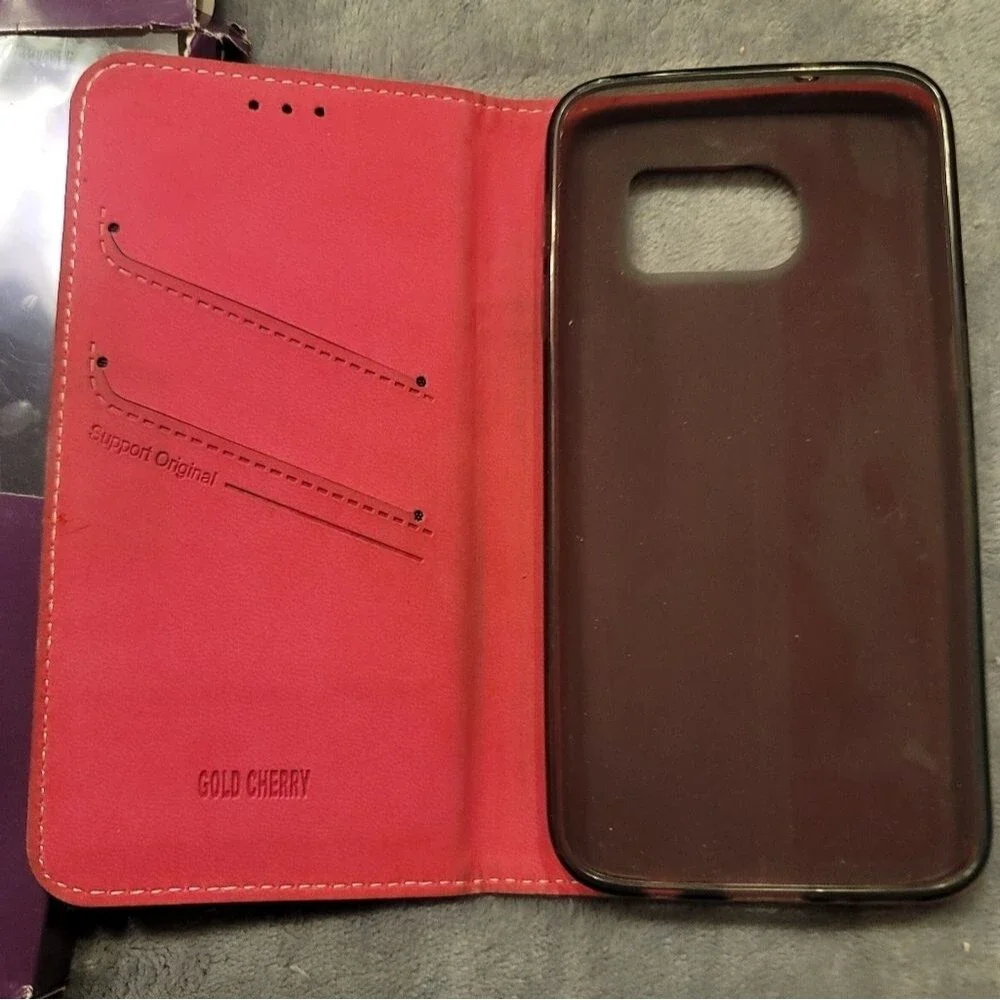 0464. NIB~ SAMSUNG ~ S7 Edge ~ 2 - Flip Cases ~ 🩷💜🩷💜 ~ I shattered my phone!